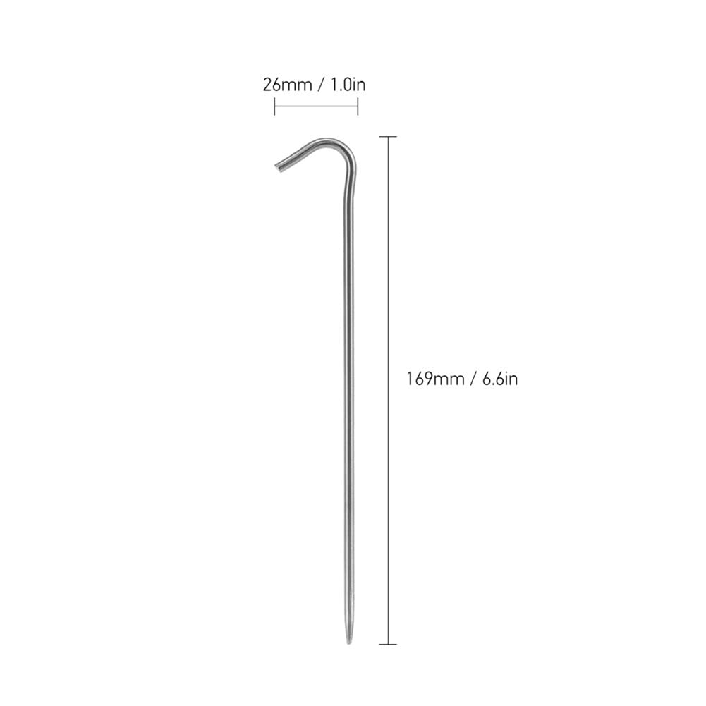 Heringe für Zelte - 6 Stück/10 Stück Heringe für Zelte aus Titan Nägel für Zelte aus Titan Stangen für Zelte im Freien gefalteter Haken Zubehör für Zelte Zubehör für Reisezelte