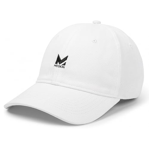 MISSION All Day Classic Baseball Hat, Unstructured Low-Profile Fit, UPF 50 (Bone)