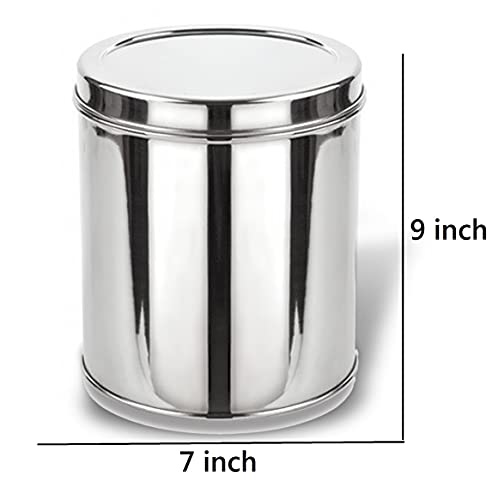 Image of EZAHK Stainless Steel Storage Container for Kitchen Uses Deep Dabba, Mavu, Idli, Dosa (5 litres)