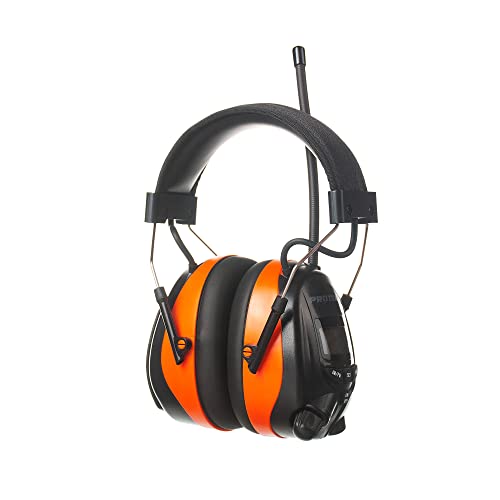 PROTEAR Gehörschutz mit Radio AM FM,MP3-kompatibel,für Industrie,BAU und Mähen Professionelle Lärmreduzierung,SNR 30dB(Orange) - Image 5