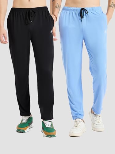 Image of Modeve Men Solid Cotton Blend Track Pant for Summer Pack of 2