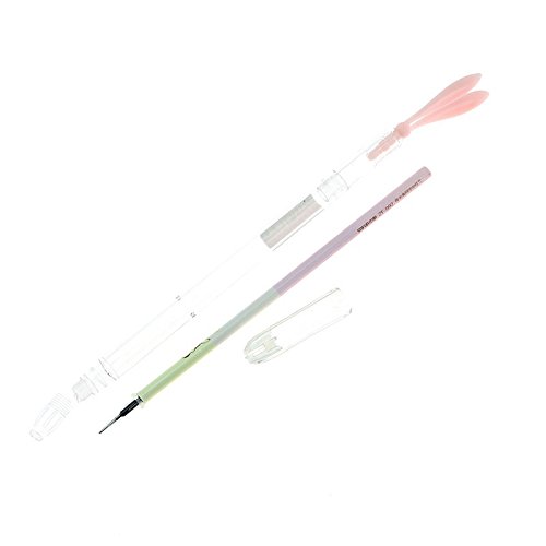 Hosaire 3 Pieces Korean Stationery Cartoon Cute Bunny Rabbit Ear Pen Creative Bent School Office Gel Pens(Random Color)