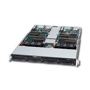 Supermicro SuperServer 6016TT-IBQF Barebone System. 1U TWIN RM BLK XEON-DP 800MHZ 2XSATA 1200W QDR INFINIBAND BB-SVR. Intel 5500 - Socket B - Xeon (Quad-core), Xeon (Dual-core) - 48GB Memory Support - Gigabit Ethernet, Fast Ethernet - 1U Rack
