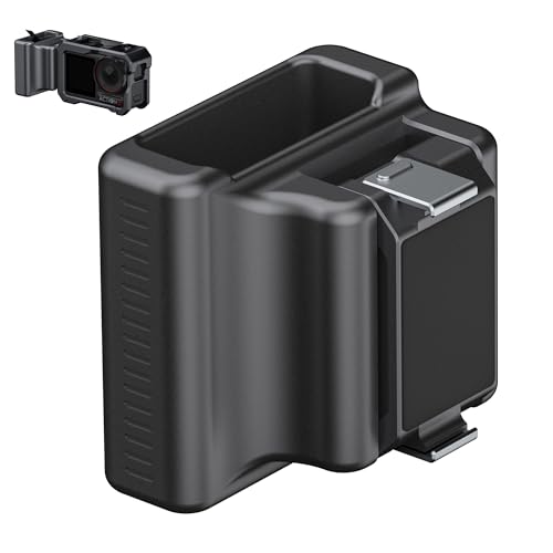 ROZOER Mini Side Handle for DJI Osmo Action 5 Pro,4,3 Cage – Super Lightweight Aluminum Alloy with Battery Organizer, Magnetic Adapter for Quick Installation