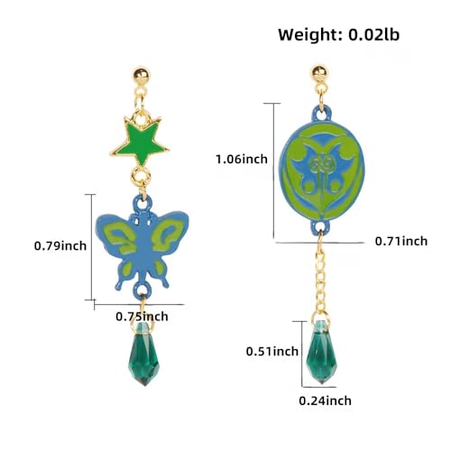 Anime JJBA Dangle Earrings Props Cosplay Costume Accessories for Fans Decor Christmas Halloween Party Comic Con2