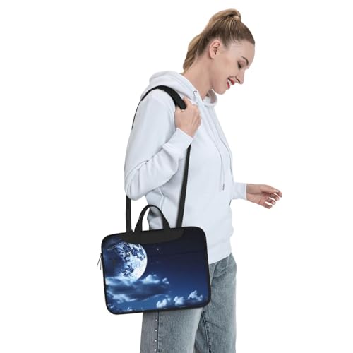 Maletín para portátil con diseño Luna y cielo nocturno miniatura 7