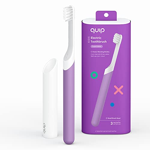 quip Kids Electric Toothbrush Sonic Toothbrush with Small Brush Head, Travel Cover & Mirror