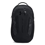 Under Armour Unisex's Hustle 6.0 Backpack, (003) Black/Black/Black, One Size