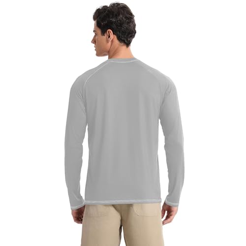 Dark Gray Men's Rash Guard Quick Drying Long Sleeve Long Sleeve Sun Protection UPF 50+ Outdoors2