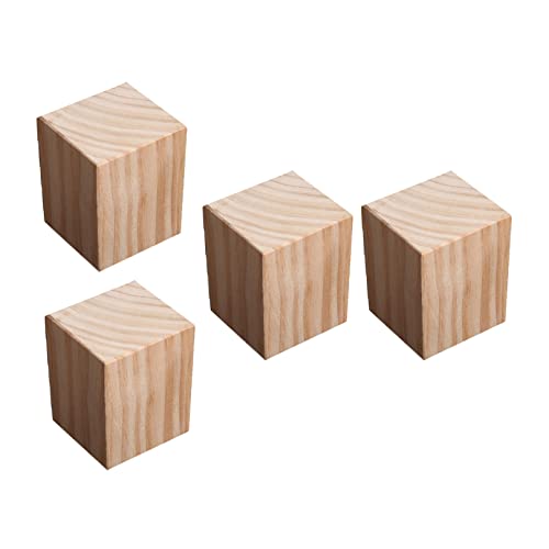 VGGBNG Wooden Furniture risers, 5 cm High Furniture Increased Device Furniture Feet Bed Furniture Risers Furniture Legs Wooden Bed Lifts Heavy Duty Wood Risers(7x7cm)