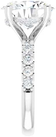 5 CT Moissanite Ring Oval Moissanite Engagement Ring & Wedding Bridal Ring In 10k 14k 18k Gold & 925 Sterling Silver Proposal/Anniversary/Promise Ring set for Women