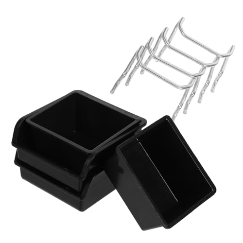 Ciieeo 4pièces Lot De Bacs De Rangement Pour Panneaux Perforés Boîtes à Vis Porte-outils Organisateurs De Garage Accessoires Pour Panneaux Perforés