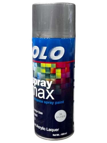 Image of Polo Spray Paint for Metal,Wood,Walls and Automotive Cars,Bikes(Multipurpose)|Quick Drying|Durable|400ml (Silver)
