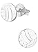 .925 Sterling Silver Hypoallergenic Volleyball Sports Stud Earrings for Girls (Nickel Free)