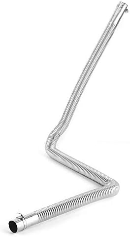 Air Vent Hose, Akozon Stainless Steel Parking Air Heater Exhaust Pipe Diesel Gas Vent Hose 1inch Inner Diameter(120cm)