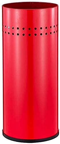 Porte-parapluie avec crochets anti-goutte rouge rond métallique