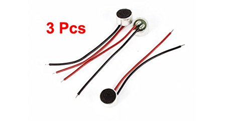 sourcing map 3 Stück 3,2cm Langer Draht Elektret-Kondensator-Mikrofonkapsel 6mmx3,5mm
