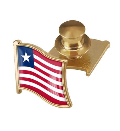 Image of vmcoatdu Country Flag Backs Locking Pin Keepers Locking Clasp Pin Badge International Travel Brooch Metal Alloy Souvenir Pin 0.75x0.7 Inch Small Pin