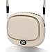 Ventilatore Portatile Da Collo, Indossabile, A Batteria, Ricaricabile Tramite USB, A 5 Velocità, Mini Ventilatore Da Collo Portatile Per Donne, Campeggio E Attività all'aperto, Beige immagine