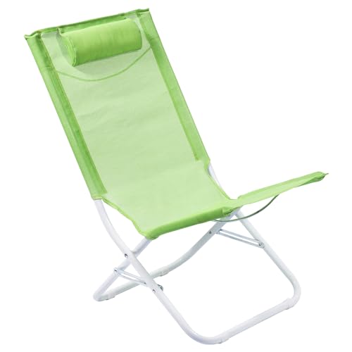 SUNNY STAR, Verde, Spiaggina Tolosa, Sdraio sedia pieghevole, giardino mare, 53x49x73