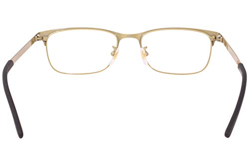 Gucci Men's Web Gg0700Oj 001 Black/Gold Full Rim Rectangular Titanium Eyeglasses #TOP3