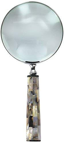 STORE INDYA Handheld Magnifier with Handcrafted Sturdy Resin Handle