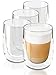 4 Vasos de Doble Cristal - 250 ml - Aptos para Lavavajillas - Mantienen el Calor - Para Café, Capuchino y Té