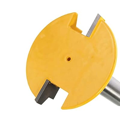 Yakamoz 1/2 Inch Shank Reversible Drawer Corner Lock Router Bit Locking Drawer Front Glue Joint Router Bit Woodworking Milling Cutter Tool with 2-Inch Large Diameter 1/2-Inch Cutting Length