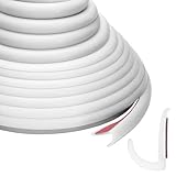 MAHOOMMAKH 40 FT RV Rain Gutter Plastic Drip Rail, 1/2 inch RV Trim Molding, RV Rain Gutter Diverter Fit for Car, Truck, RV, Boat and Home Application (White)