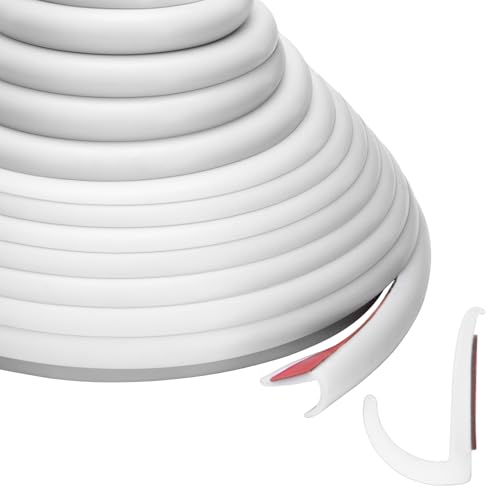 MAHOOMMAKH 40 FT RV Rain Gutter Plastic Drip Rail, 1/2 inch RV Trim Molding, RV Rain Gutter Diverter Fit for Car, Truck, RV, Boat and Home Application (White)