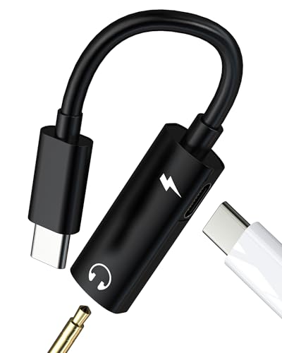 Adattatore per cuffie USB C 2 in 1 su AUX 3.5 mm cavo audio per da auto splitter DAC Type-C cavo di ricarica per Apple iPhone15 Pro per IPad compatibile con Samsung 3.5 + tp