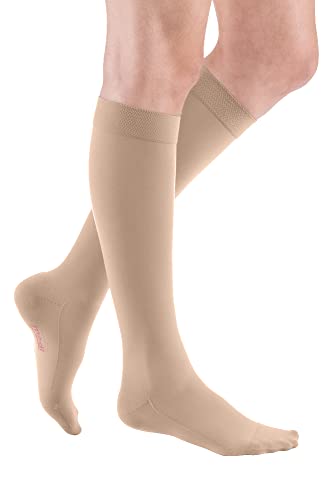 medi - mediven forte Kompressionsstrümpfe | Medizinische Kompressionsstrümpfe CCL 2 für Damen und Herren | Kompressionsstrümpfe Klasse 2 | Größe VII - Großer Fuß | Beige
