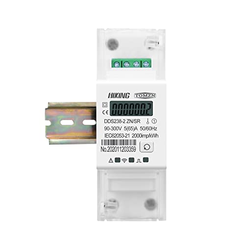 Compteur d'énergie monophasé Din Rail 90-300V avec commande Modbus RS485 et interrupteur 65A