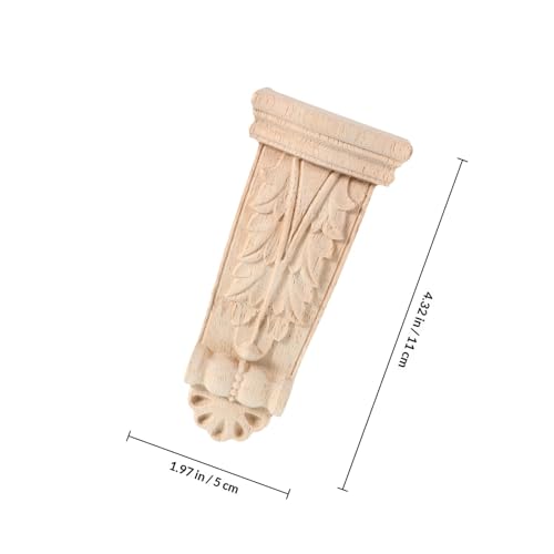 Mini columnas talladas de madera para decoración de muebles de salón 2