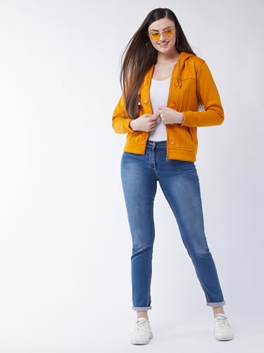 Image of Pivl Casual Solid Full Sleeves Stylish Women Fleece Jacket with Zipper Hoodie II Hooded Neck II Winter Wear