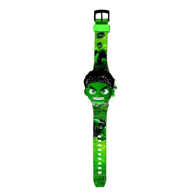 Image of Acnos Kids Edition Digital Watch - Spiderman, Captain America, Ironman, Ben10, Hulk - Disco LED Musical Watch for Boys and Girls
