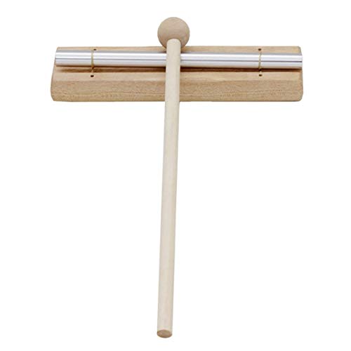 Campanelli eolici a tono singolo con strumento a percussione musicale educativo per suoni di mazzuolo - Colore legno e argento