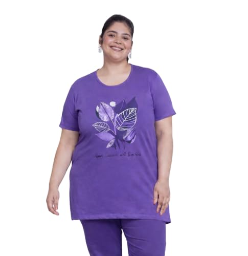 Image of In Love Women's Plus Size Longline T-Shirt with Side Pocket, 3 /4 Sleeve, Crew Neck