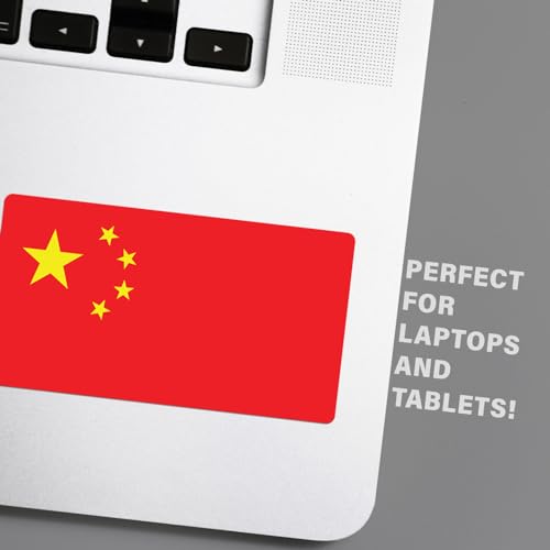 Image of World Country Flag Decal Stickers - Two Pack - for Cars Windows Bumpers Laptops Tablets Tumblers Cups Walls (China)