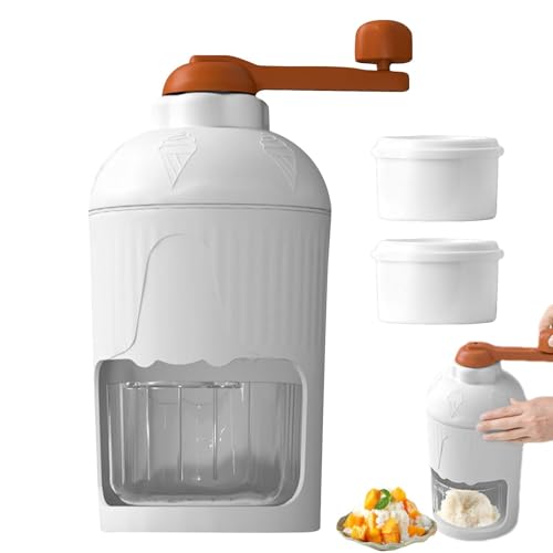 Manual Ice Crusher, Shaved Ice Maker, Portable Shaved Ice Maker, Compact Smoothies Hail with Tray for Kitchen Picnic Outdoor Use