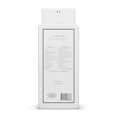 Image of Native Body Wash Contains Naturally Derived Ingredients | For Women & Men, Sulfate, Paraben, & Dye Free Leaving Skin Soft and Hydrating | Coastal Oak & Amber 18 oz