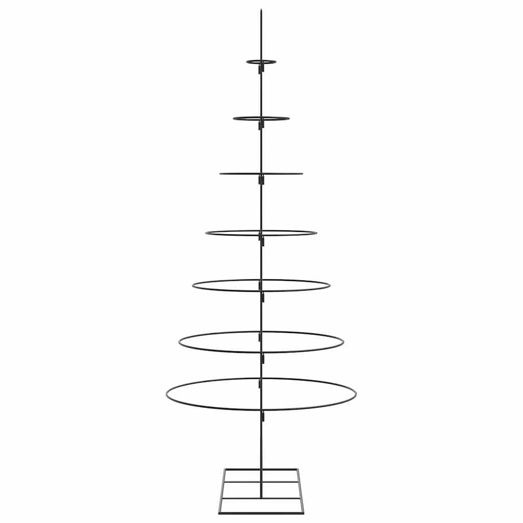 vidaXL Albero di Natale Decorativo in Metallo Nero 180 cm