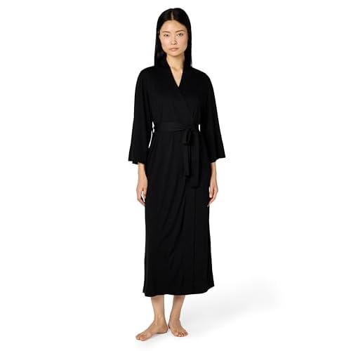 Natori Shangri-la Damen-Bademantel in Übergröße - Schwarz - 2X