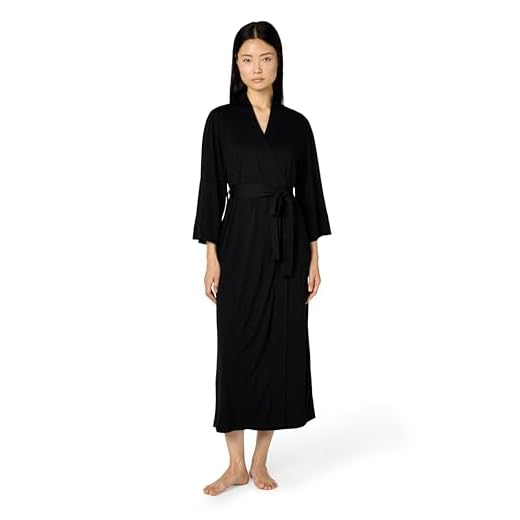 Natori Shangri-la Damen-Bademantel in Übergröße - Schwarz - 2X