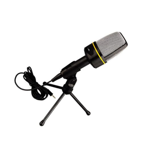 FUNOMOCYA Micrófono Retro Micrófono Inalámbrico Microfonos Inalambricos Micrófono con Trípode Micrófono De Escritorio Negro
