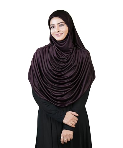 Image of Mehar Hijab Stretchable Frilled Hijab Scarf for Muslim Women | Soft Polyester Stylish Hijab for Women & Teenagers Faeezah Hijab