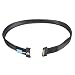 Mini SAS Cable, Server 32Gbps High Speed Adapter Cable, PCIE 5.0 Slim SAS MCIO 74P to MCIO 74P Data Transfer Cord for Workstations Data Storage, Plug and Play