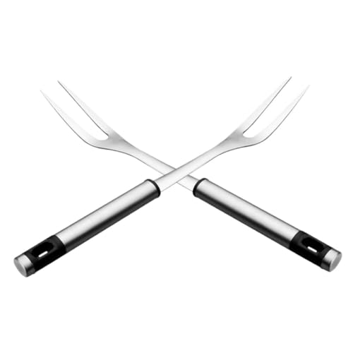 Hiakdoft 2 Stück Edelstahl Grillgabeln WH083