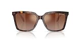Michael Kors Mk2256u Menaggio - Gafas de sol de ajuste universal para mujer, Maleta de tortuga/marrón degradado rojo espejado, 53 mm