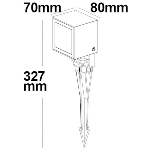 Isoled LED Aussenstrahler Cube IP65, 4x2W CREE, anthrazit, warmweiss